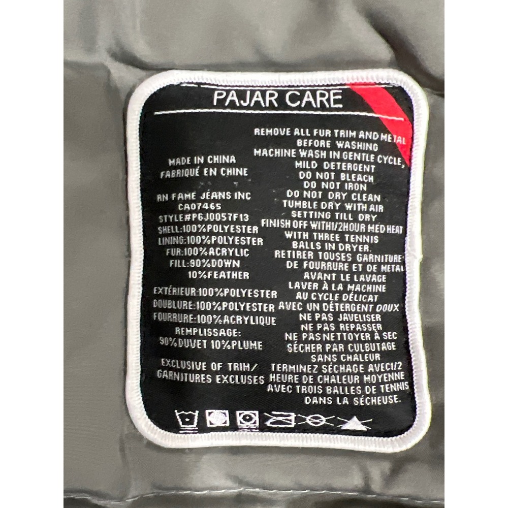 Pajar Canada Mens Grey Down Filled Hooded Parka Winter Coat Large P6J0057F13 - Picture 3 of 16